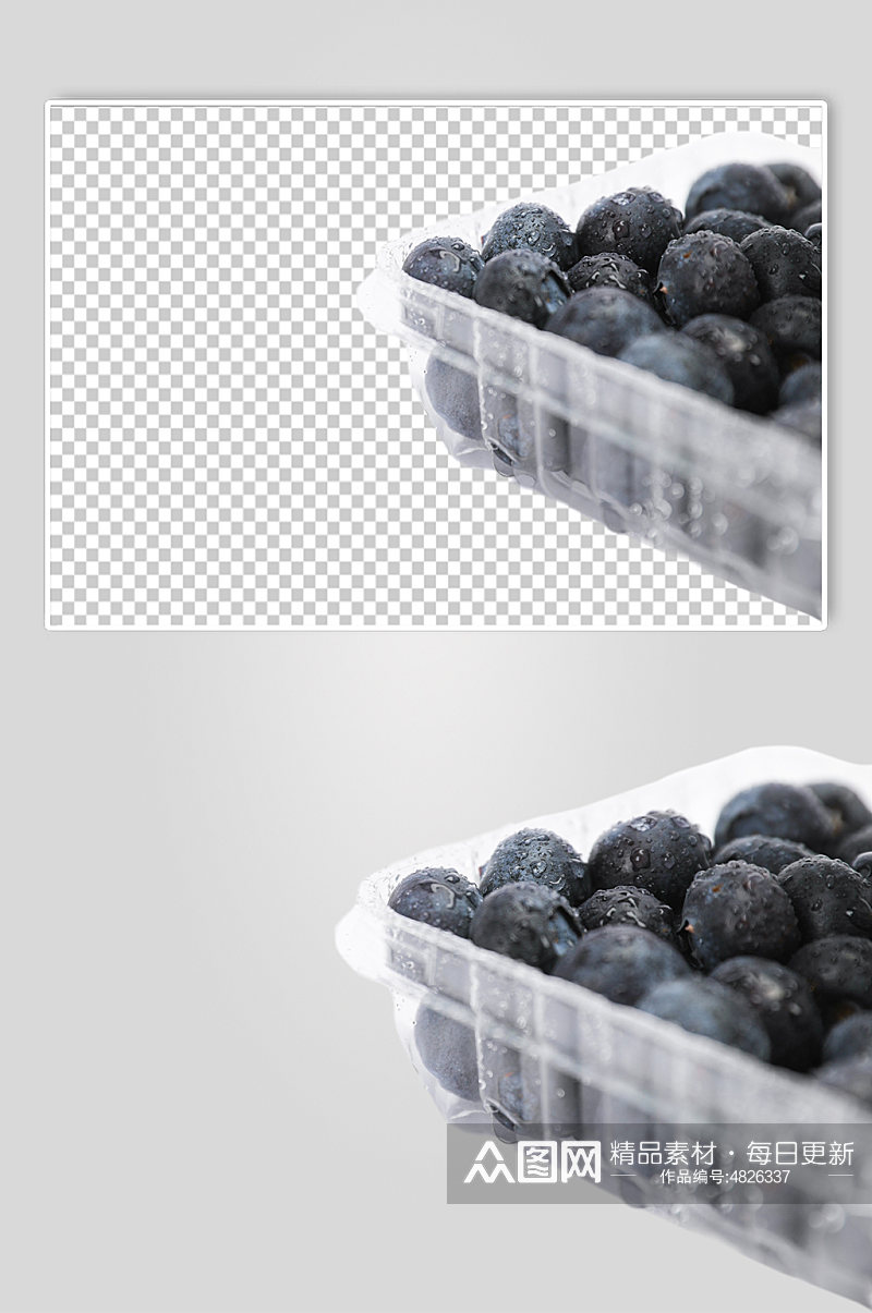 超市盒装蓝莓水果食品物品PNG摄影图片素材