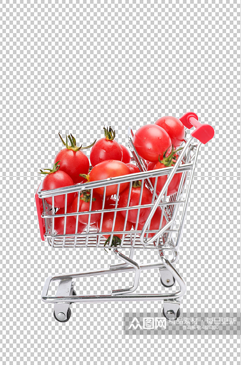 购物车草莓水果食品物品PNG摄影图片素材