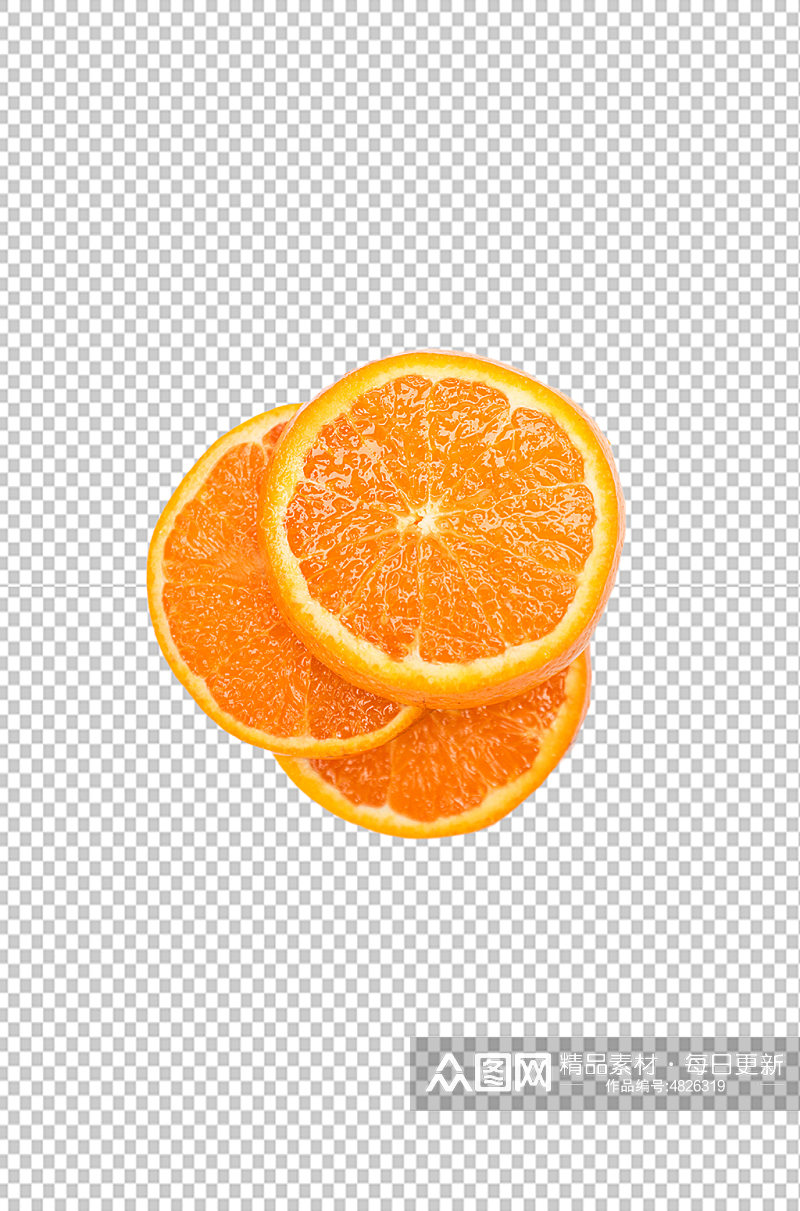 橙子切片堆叠水果食品物品PNG摄影图片素材
