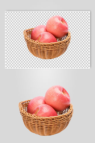 苹果水果篮水果食品物品PNG摄影图片