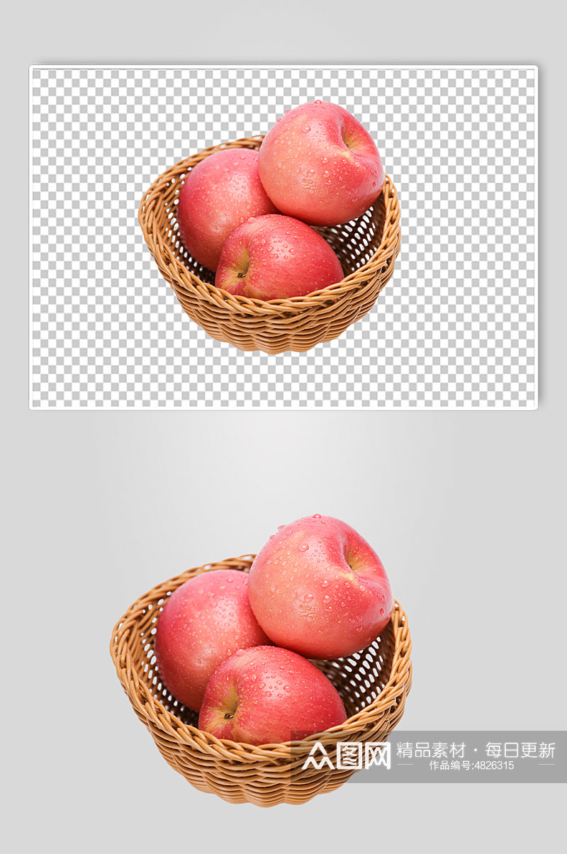 苹果水果篮水果食品物品PNG摄影图片素材