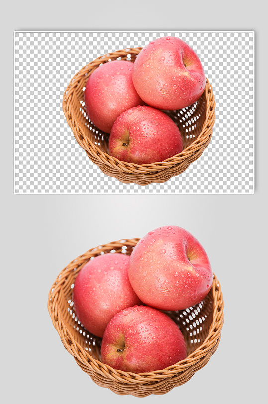 苹果水果篮水果食品物品PNG摄影图片