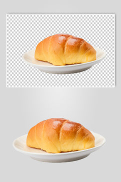 牛角包早餐面包食品物品PNG摄影图片