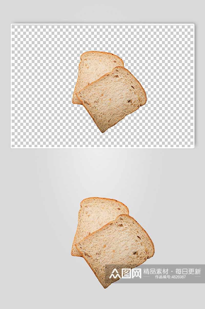 吐司切片早餐面包食品物品PNG摄影图片素材