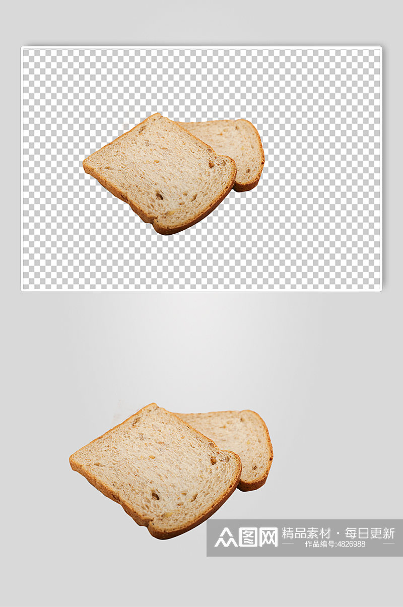 吐司切片早餐面包食品物品PNG摄影图片素材