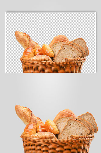 早餐篮子早餐面包食品物品PNG摄影图片