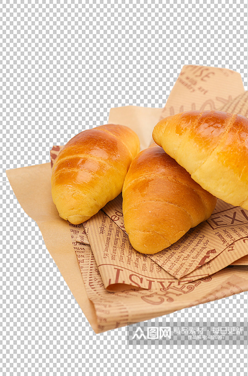 牛角包面包食品物品PNG摄影图片素材