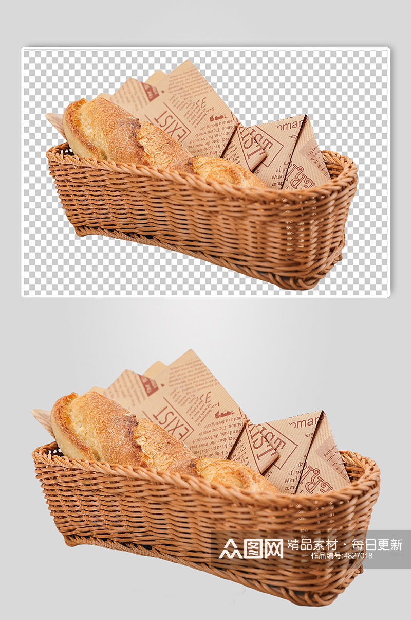 法棍面包烘焙食品物品PNG摄影图片素材