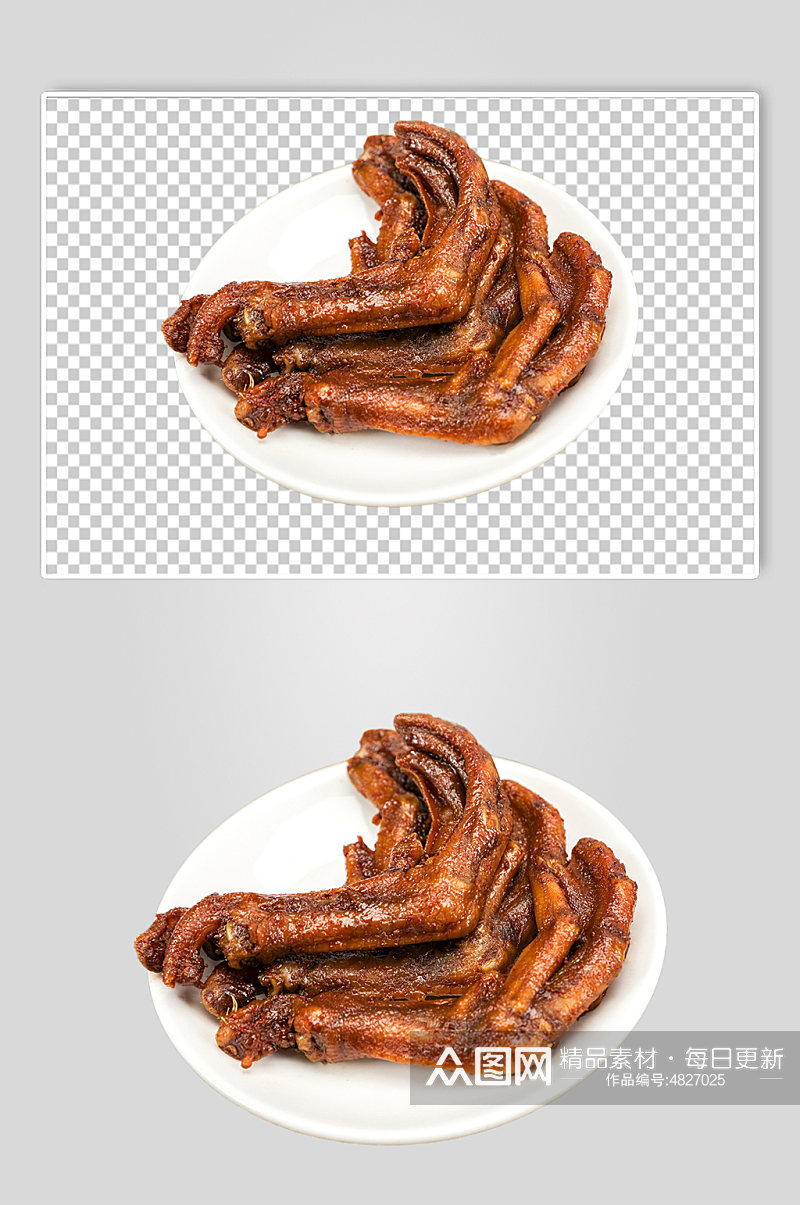 鸭脚鸭货卤味食品物品PNG摄影图片素材