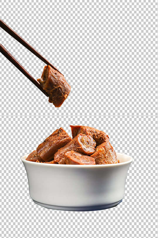 筷子夹香辣鸭脖卤味食品物品PNG摄影图片