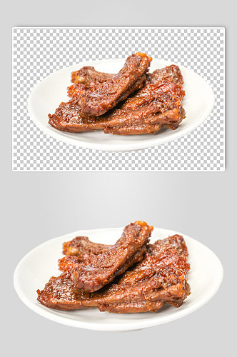 香辣鸭货鸭翅卤味食品物品PNG摄影图片