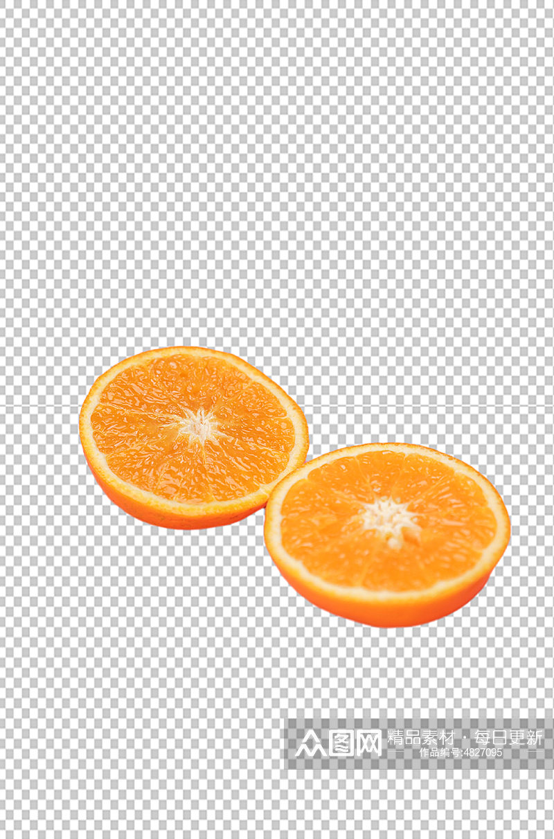 切面橙子水果食品物品PNG摄影图片素材
