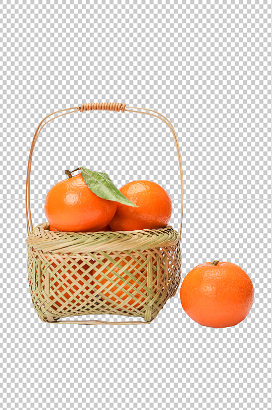 果篮橙子水果食品物品PNG摄影图片