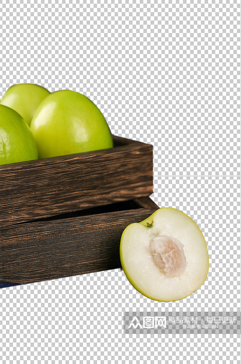 木盒青枣水果食品物品PNG摄影图片素材
