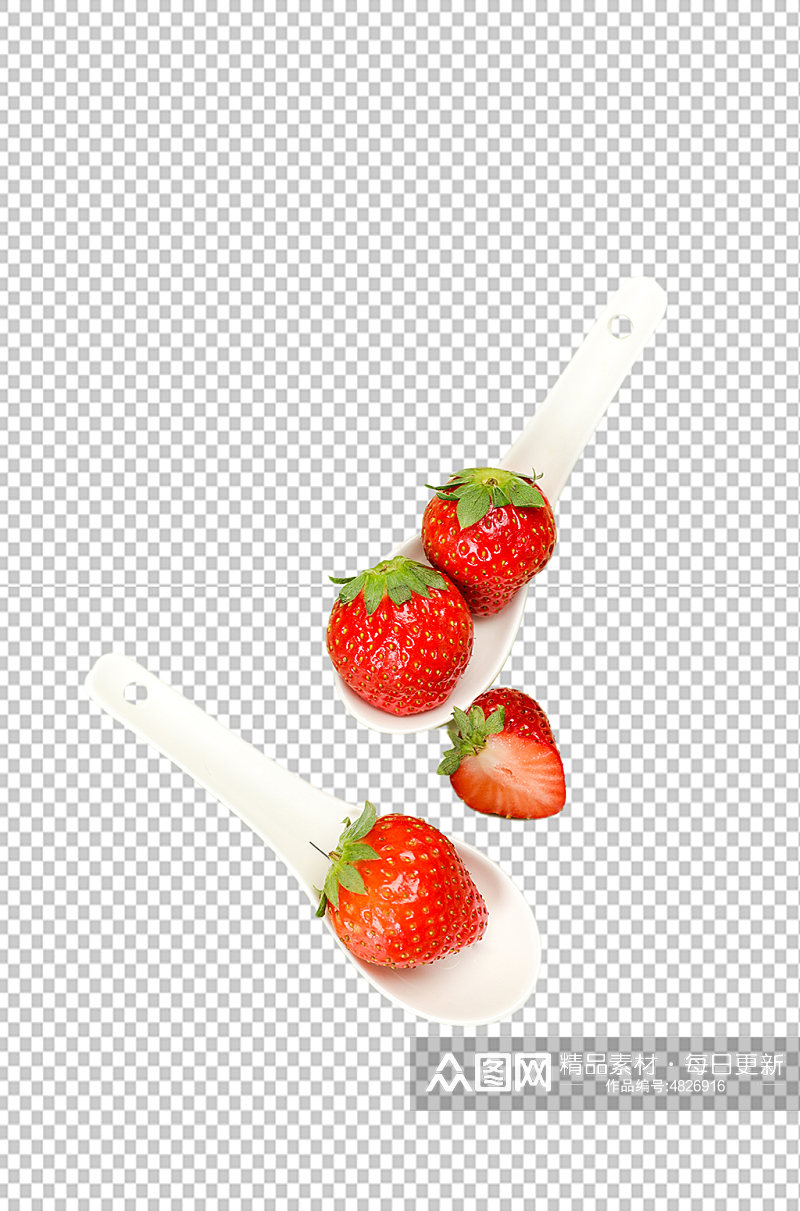 清新草莓水果物品PNG摄影图片素材