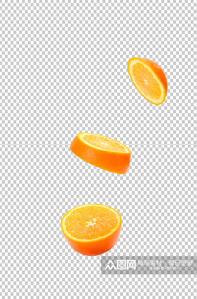 橙汁果汁橙子切面水果物品PNG摄影图片素材