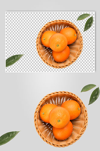 橙子果篮水果食品物品PNG摄影图片