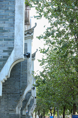 中式建筑街拍街景元素摄影图片