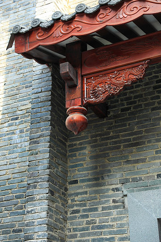 中式建筑古镇风光建筑屋檐元素摄影图片