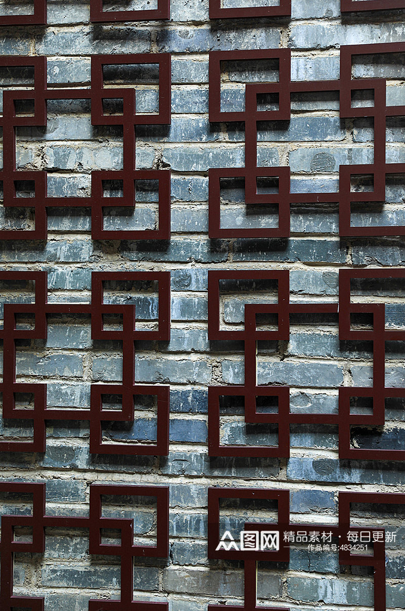 中式古镇建筑外墙肌理元素摄影图片素材