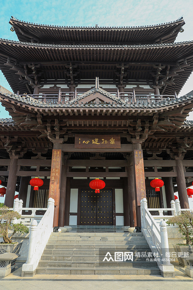 中式古镇建筑外景元素风光摄影图片素材