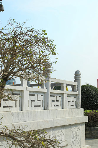 中式古镇建筑围墙元素摄影图片