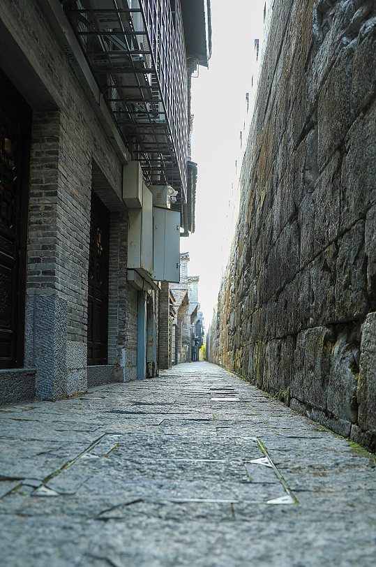 中式古镇建筑街景街道元素风光摄影图片