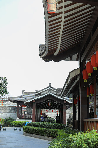 中式古镇建筑元素摄影图片