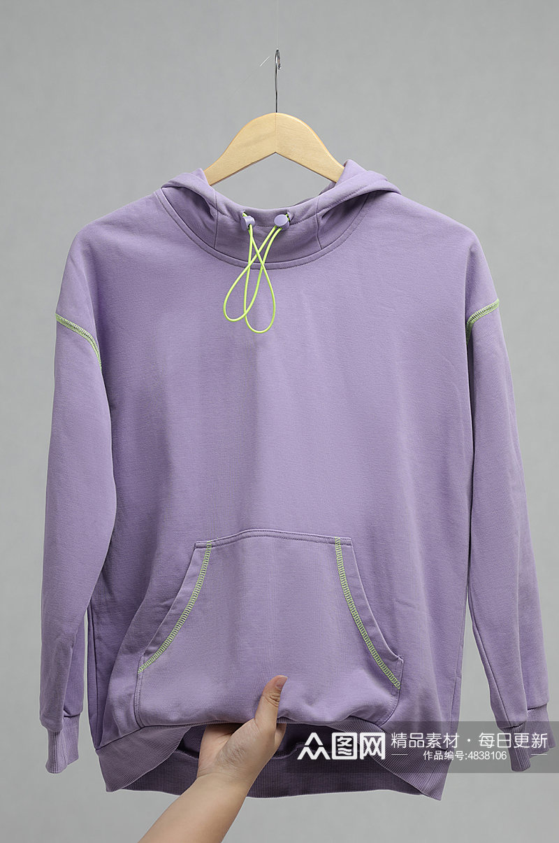 紫色连帽衫春装服装摄影图片素材