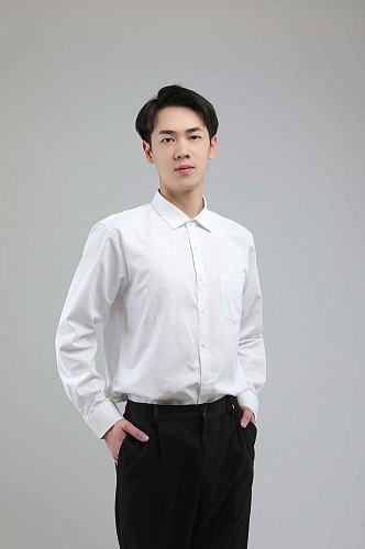 白色衣服男性商务人物摄影图片