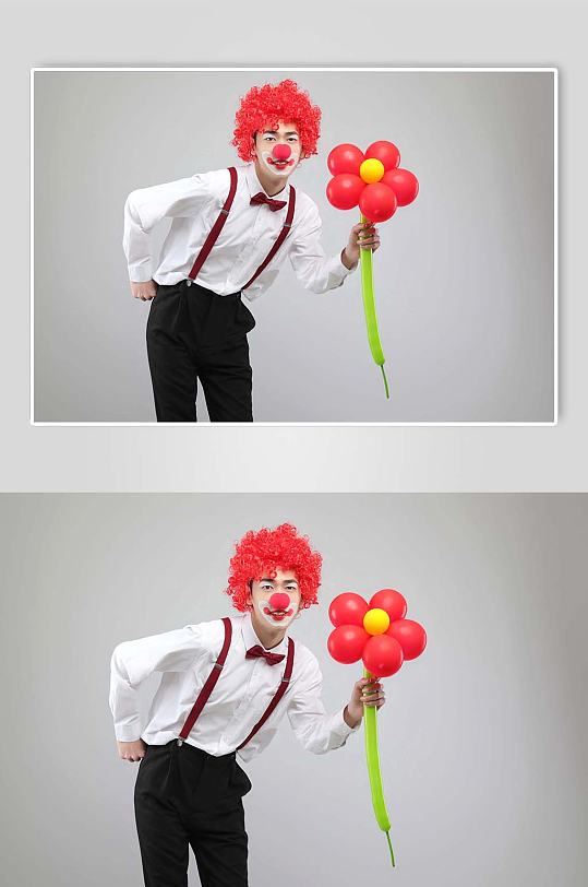 红色小丑人物摄影图片