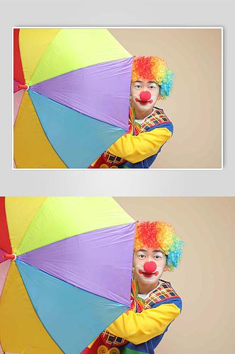 滑稽彩色小丑人物摄影图片