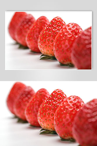 草莓排列水果食物物品摄影图片