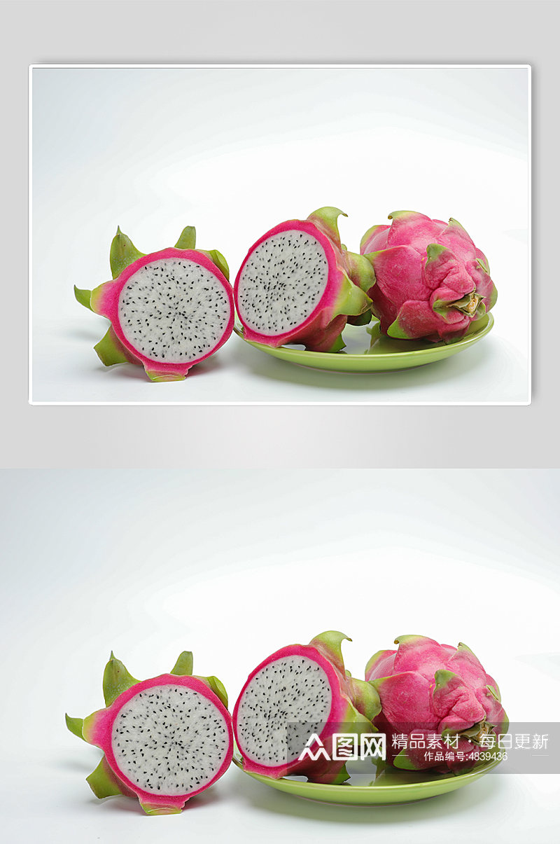 新鲜火龙果切面水果食物物品摄影图片素材