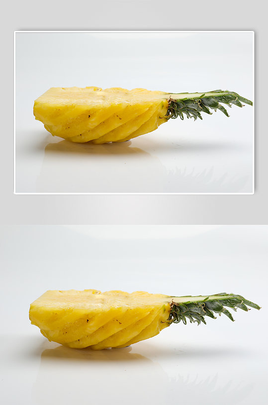 削皮菠萝切面菠萝水果食物物品摄影图片
