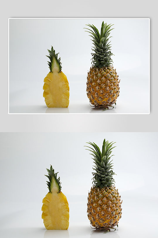 切面菠萝新鲜菠萝水果食物物品摄影图片