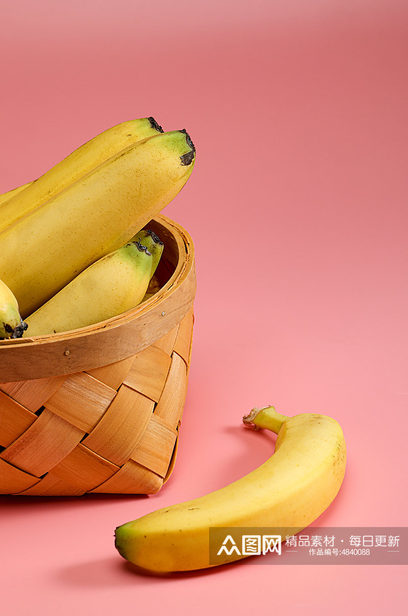 篮子香蕉水果食物物品摄影图片素材