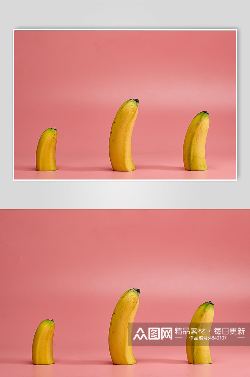 新鲜香蕉排列水果食物物品摄影图片素材