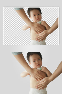 婴幼儿小孩推拿按摩PNG免抠摄影图