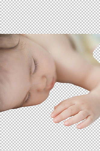 可爱婴幼儿睡觉PNG免抠摄影图