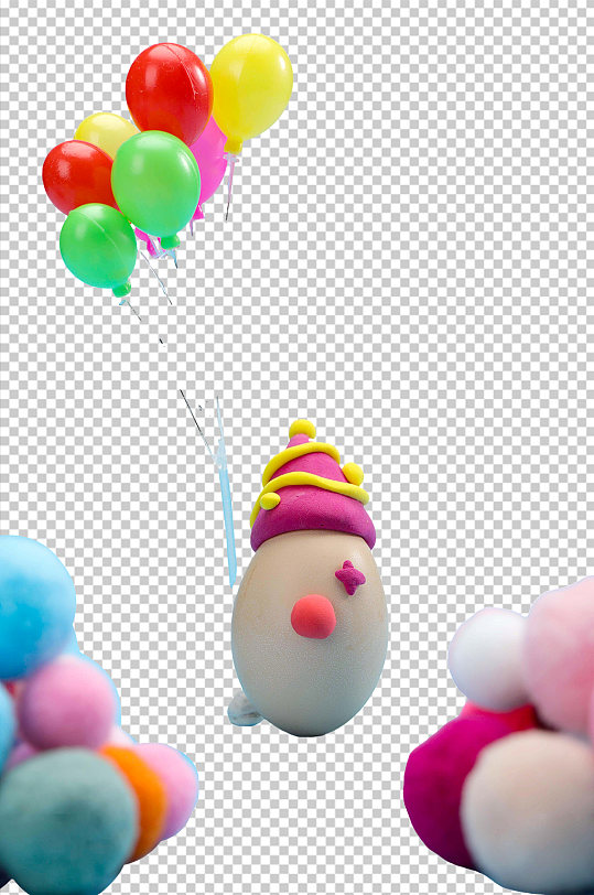 创意愚人节鸡蛋小丑愚人节PNG免抠摄影图