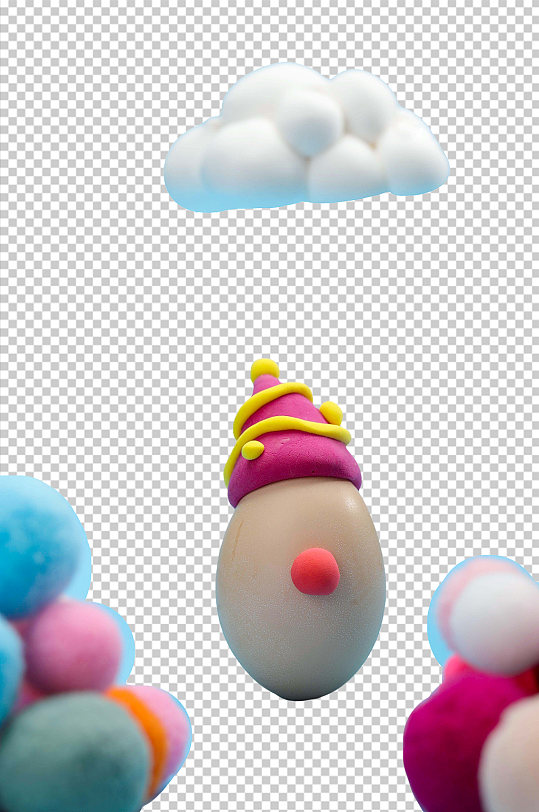 创意愚人节鸡蛋小丑愚人节PNG免抠摄影图