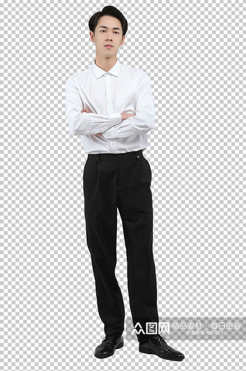 白色衬衫商务男性PNG免抠摄影图素材