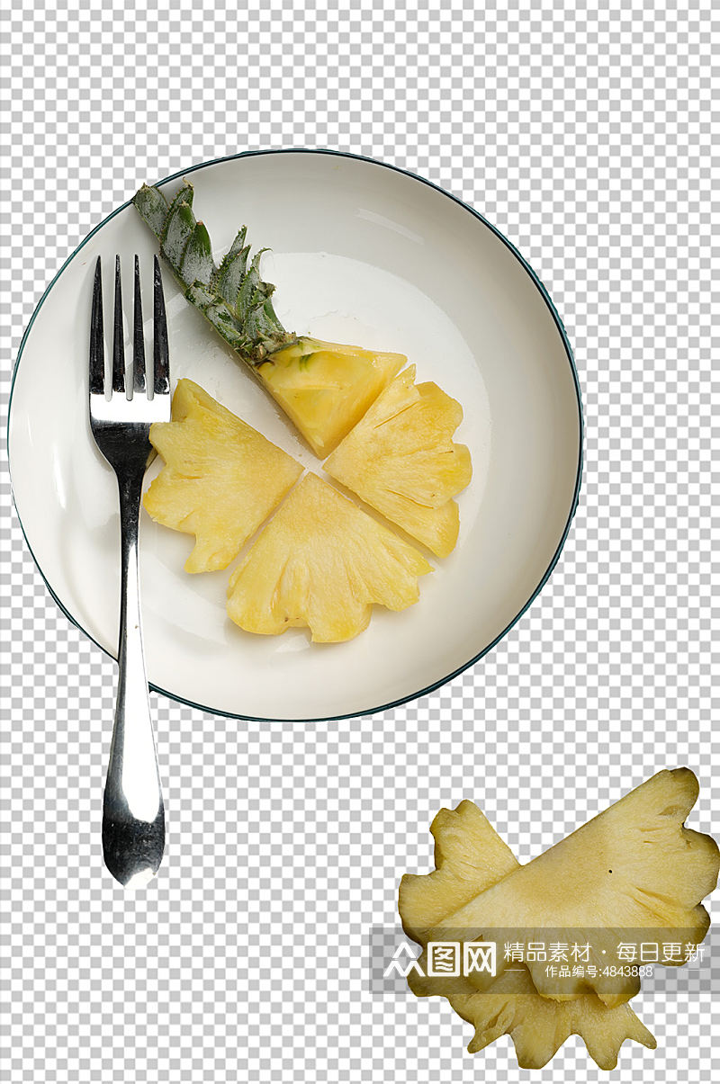 美味菠萝切块菠萝PNG免抠摄影图素材