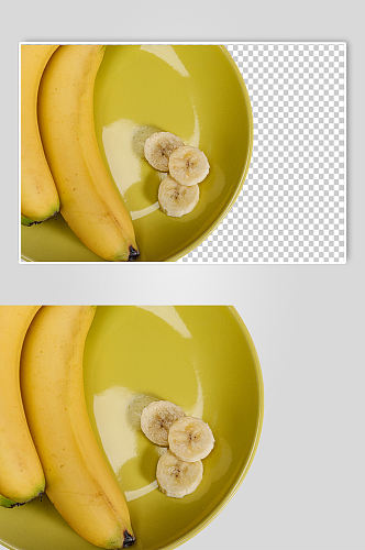 新鲜香蕉切片香蕉切面水果PNG免抠摄影图