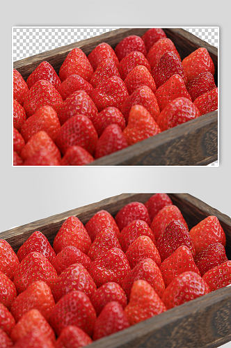 草莓果盘水果食物PNG免抠摄影图