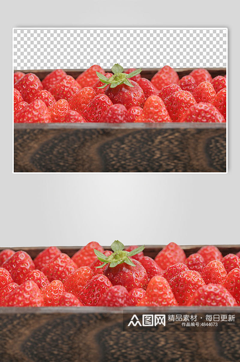 草莓果盘水果食物PNG免抠摄影图素材