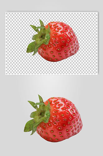 新鲜红色草莓水果PNG免抠摄影图
