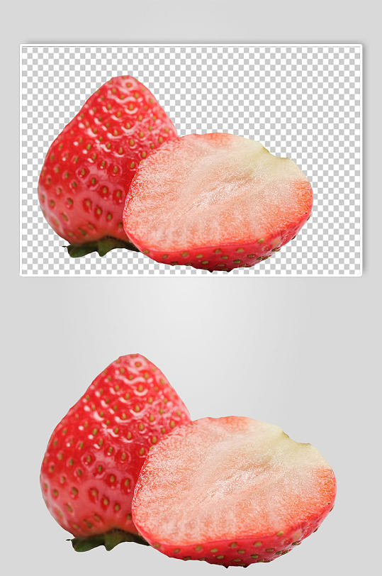 新鲜红色草莓水果PNG免抠摄影图