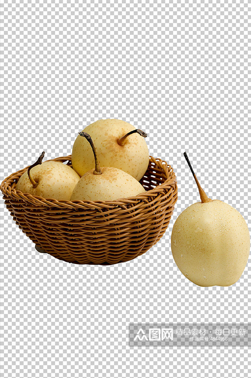 新鲜梨子水果PNG免抠摄影图素材